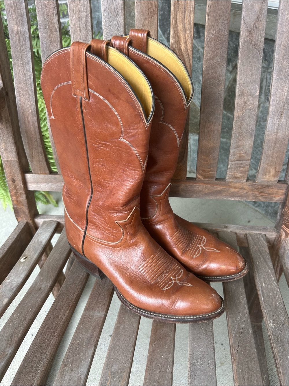 Men's Tony Lama Brown Leather Western Cowboy Boots